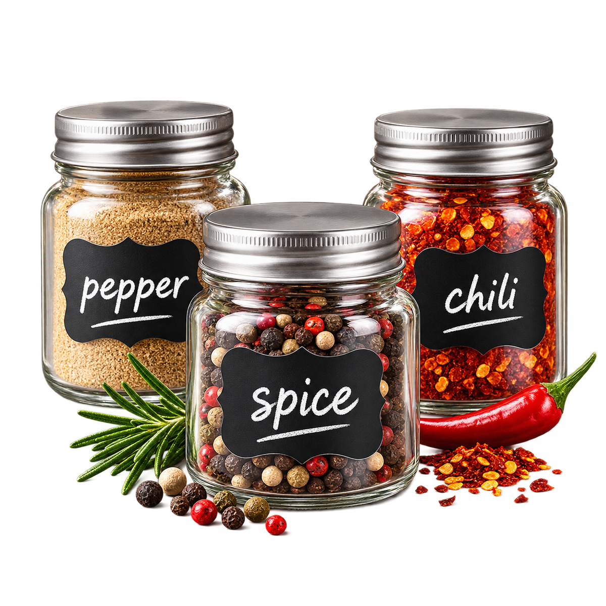 Reusable Chalkboard Pantry Labels (120 Pcs)