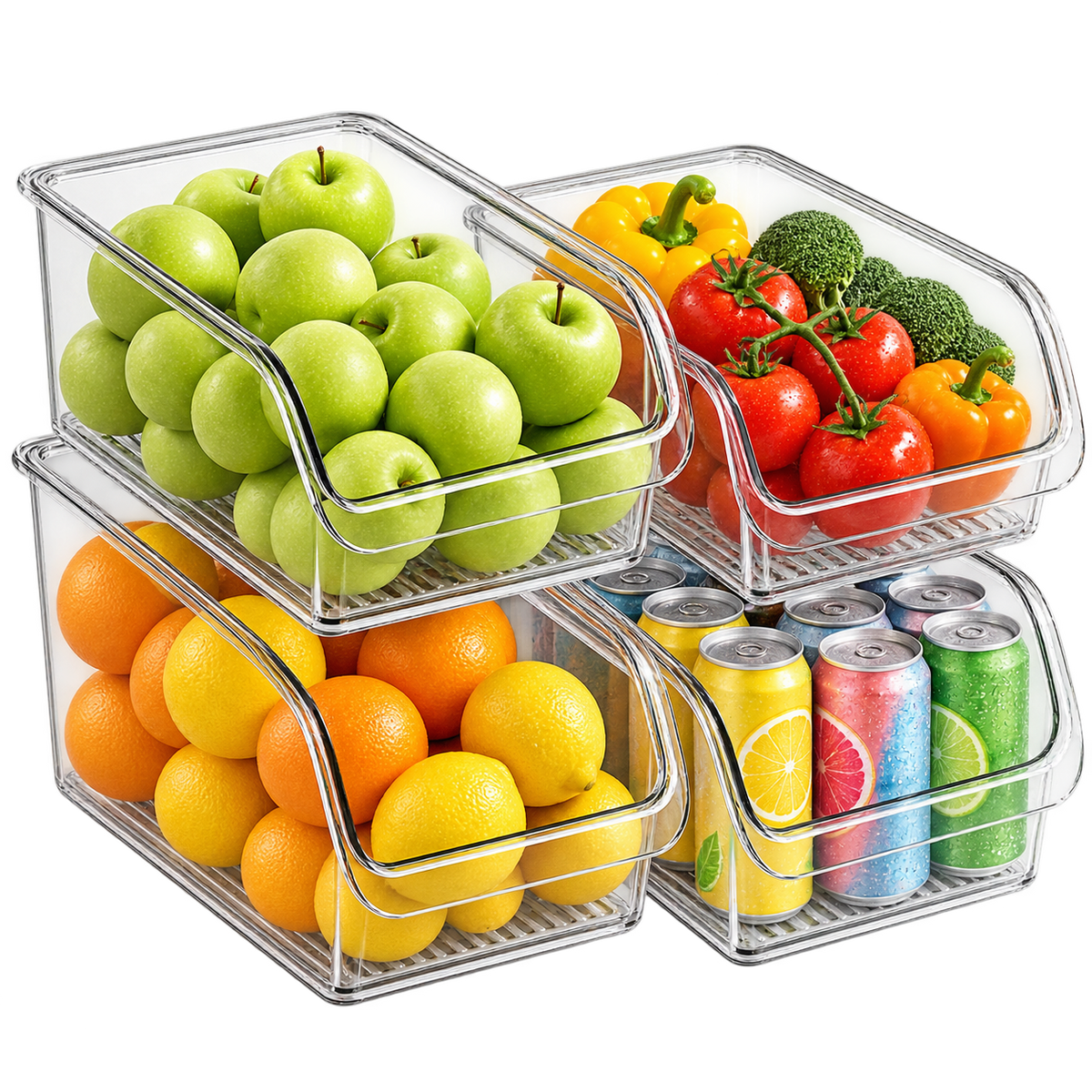 Clear Fridge Storage Bin