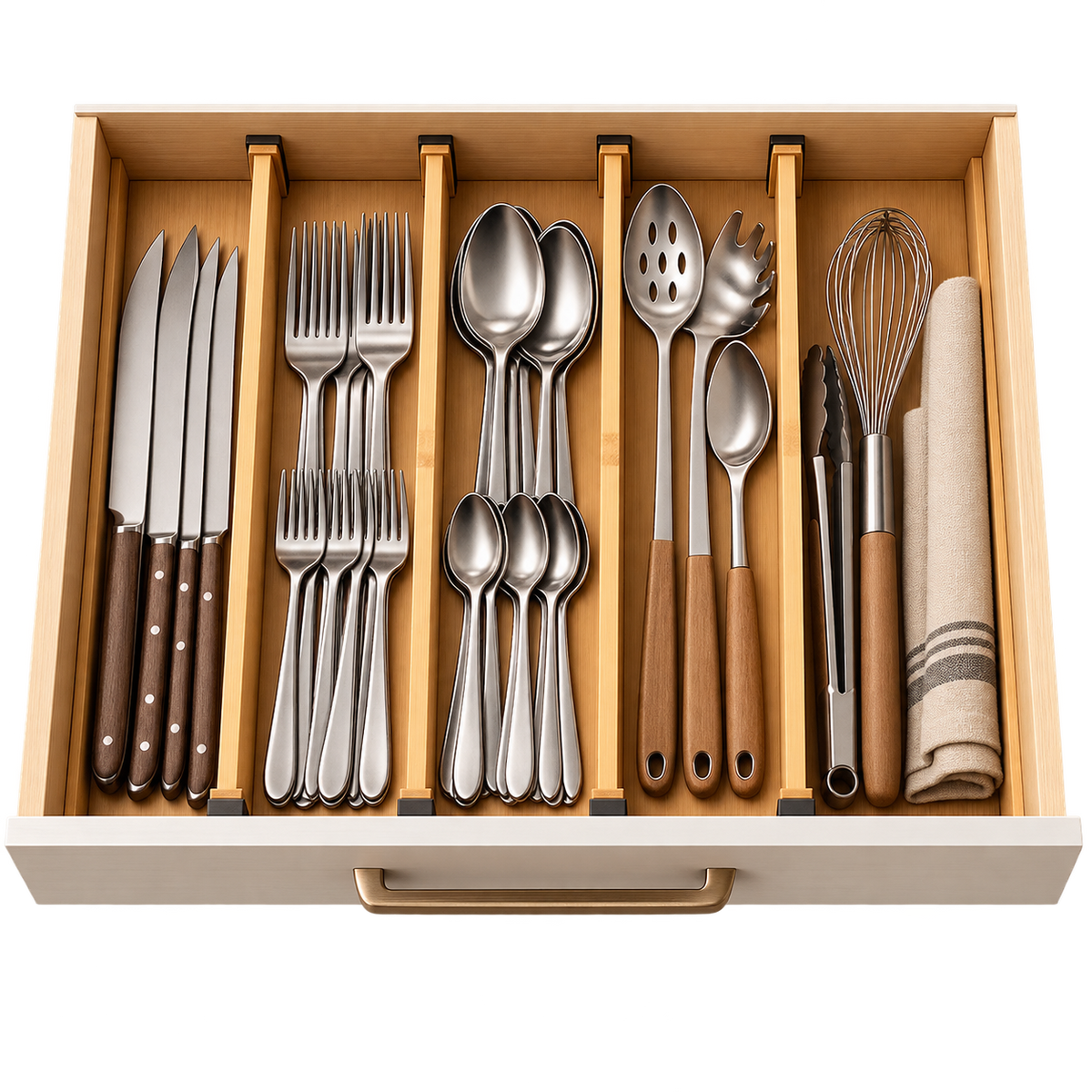 Adjustable Bamboo Drawer Dividers