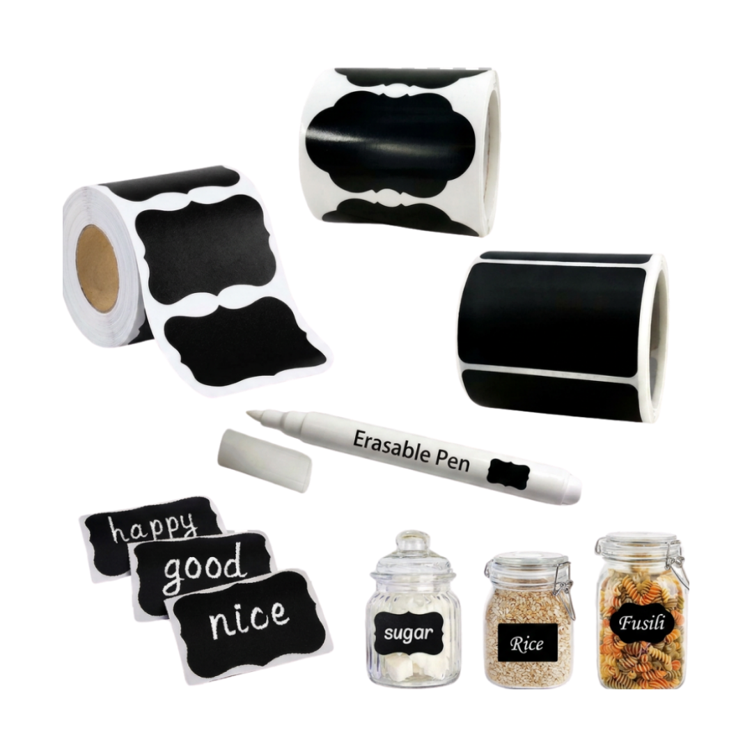 Reusable Chalkboard Pantry Labels (120 Pcs)