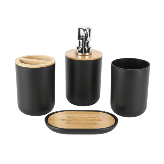 4-Piece Bamboo Bathroom Set