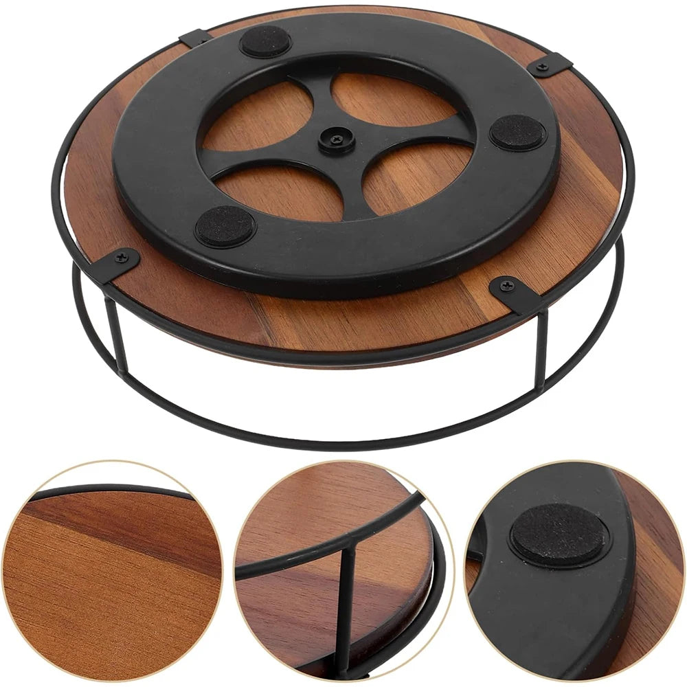 Acacia Wood Rotating Tray