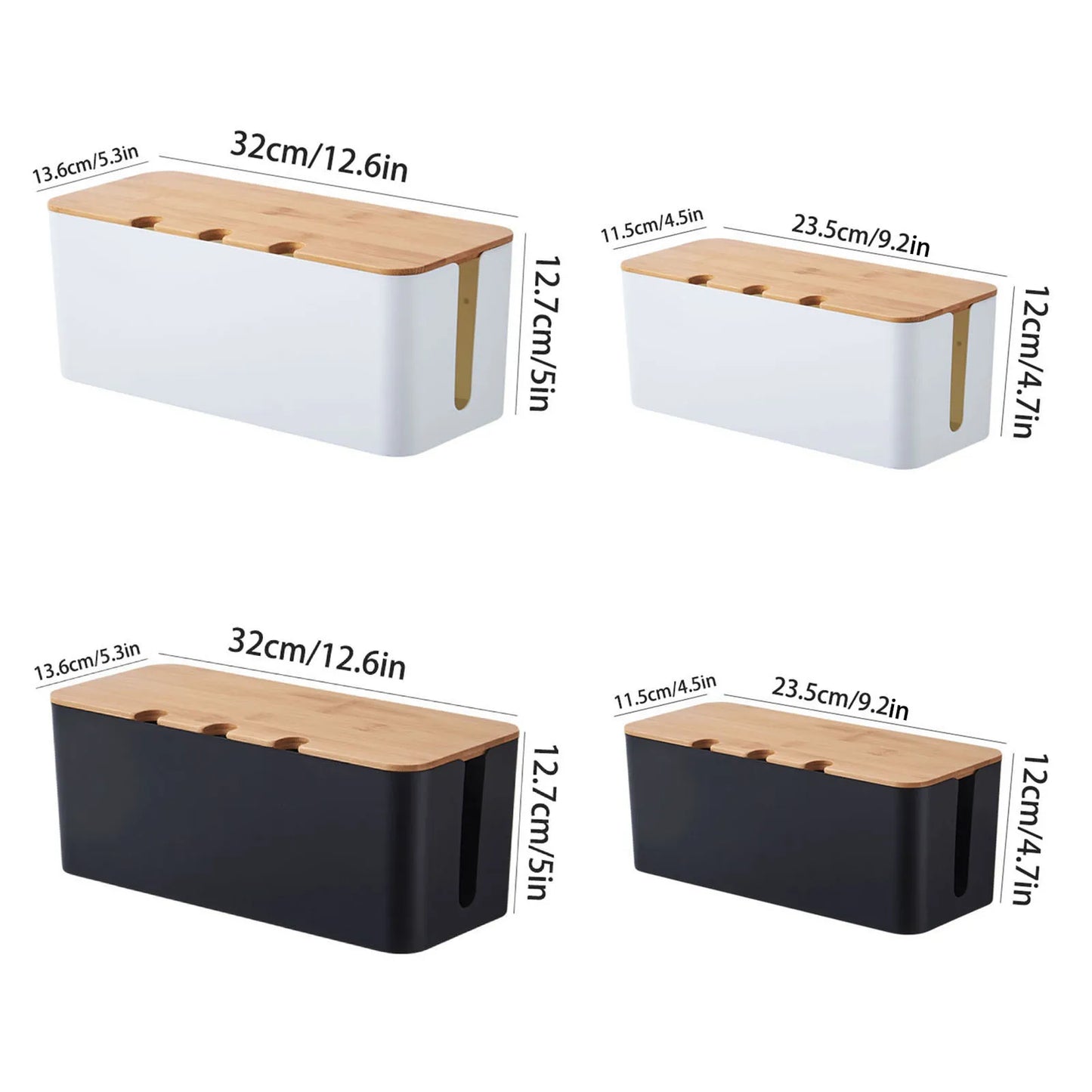 Bamboo Cable Management Box