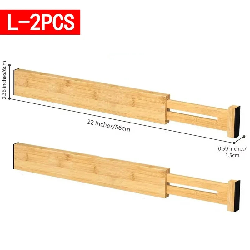 Adjustable Bamboo Drawer Dividers