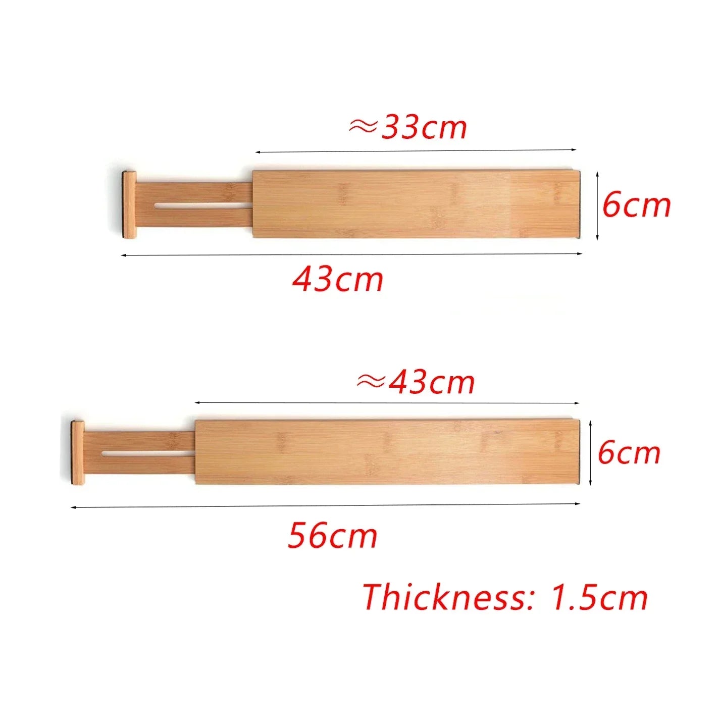 Adjustable Bamboo Drawer Dividers
