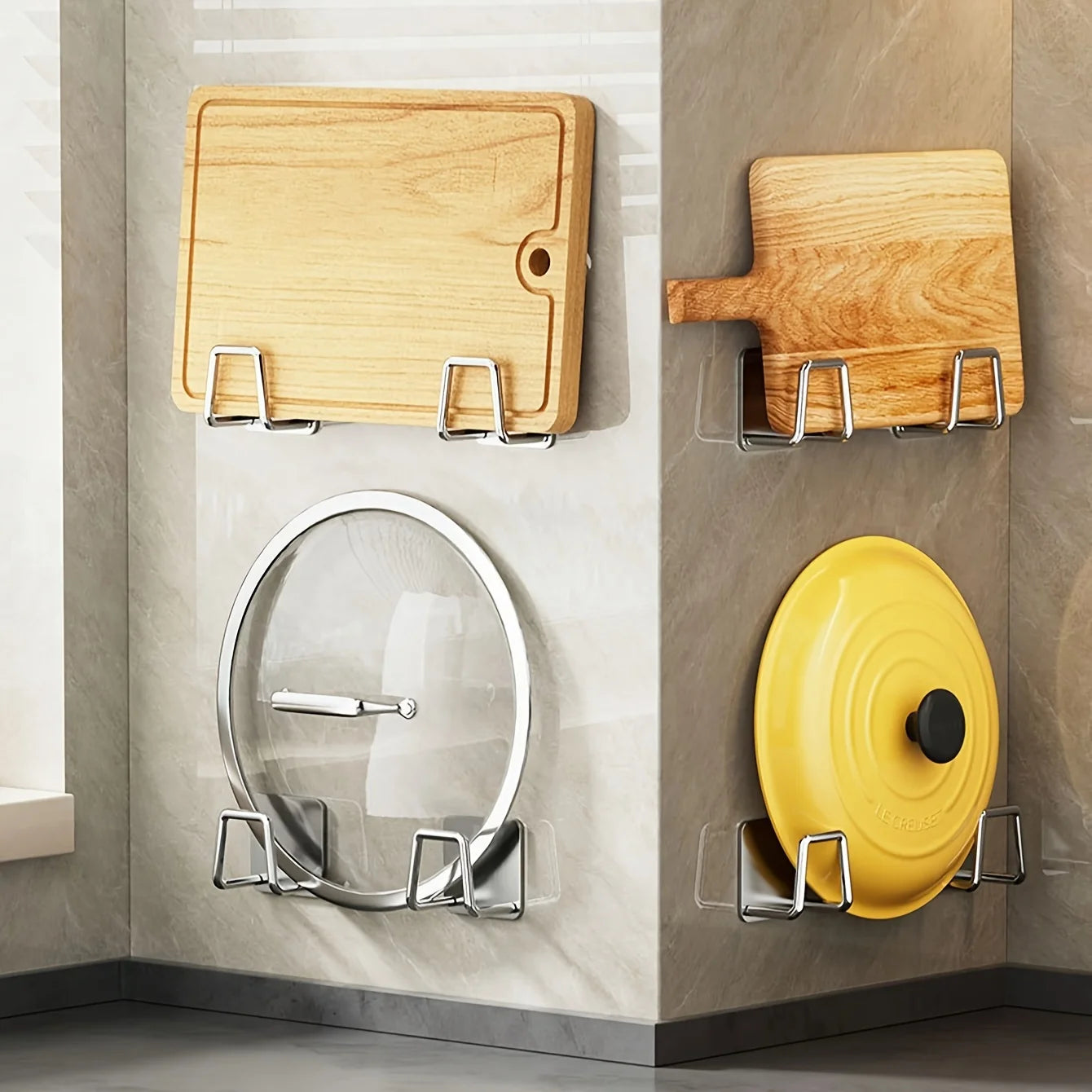 No-Drill Cabinet Storage Hooks (4 Pack)